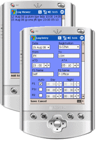 Pilot Log Book showing Logbook Entries and Flight Viewer