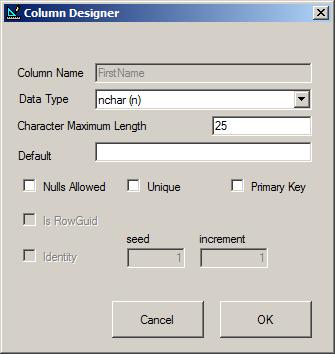 SQLCE Column Designer